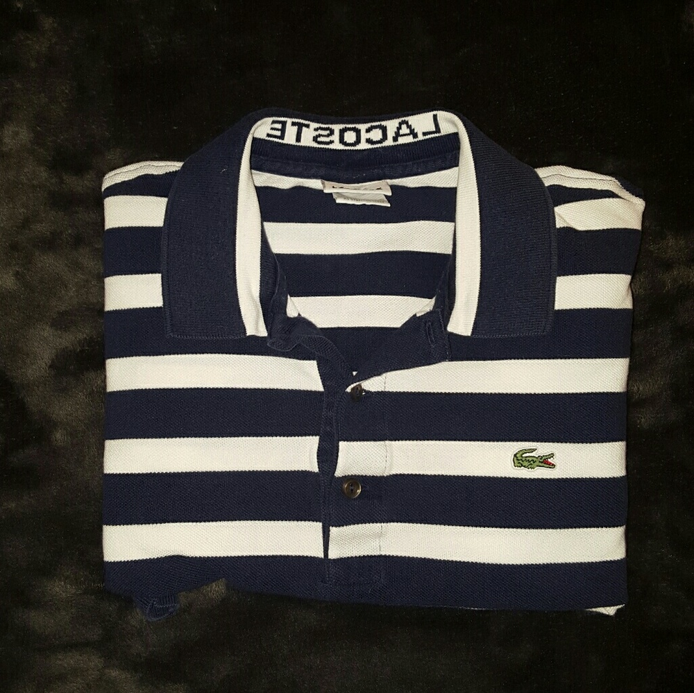Vintage Lacoste striped polo size S